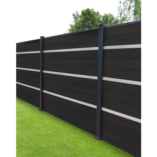 Piranha Composite Fence Decorative Aluminium Slats Pack of 3