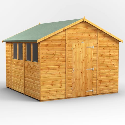 Power Sheds 10 x 10 Power Apex Garden Shed