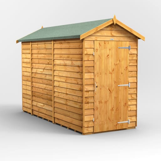 Power Sheds 10 x 4 Power Overlap Apex Windowless Garden Shed