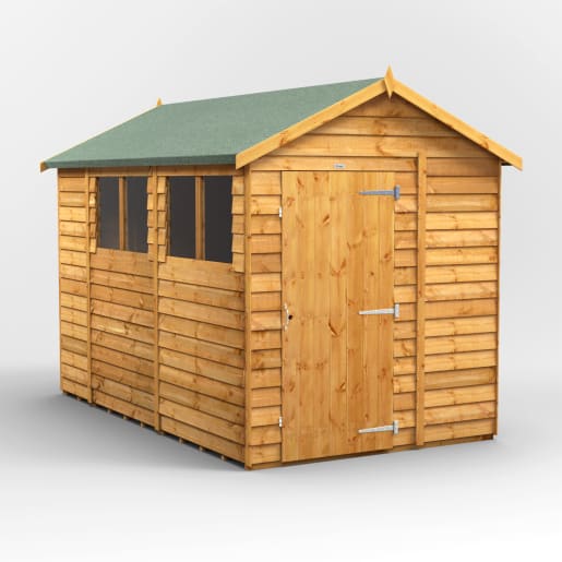 Power Sheds 10 x 6 Power Overlap Apex Garden Shed