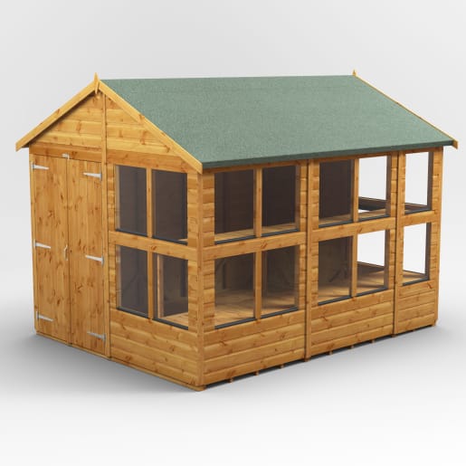 Power Sheds 10 x 8 Power Apex Double Door Potting Shed