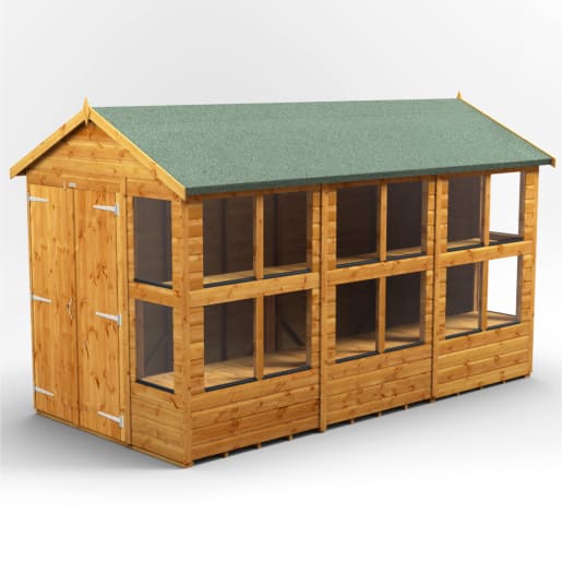 Power Sheds 12 x 6 Power Apex Double Door Potting Shed