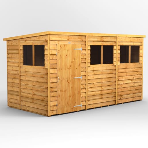 Power Sheds 12 x 6 Power Overlap Pent Garden Shed