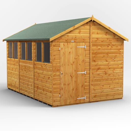 Power Sheds 12 x 8 Power Apex Garden Shed