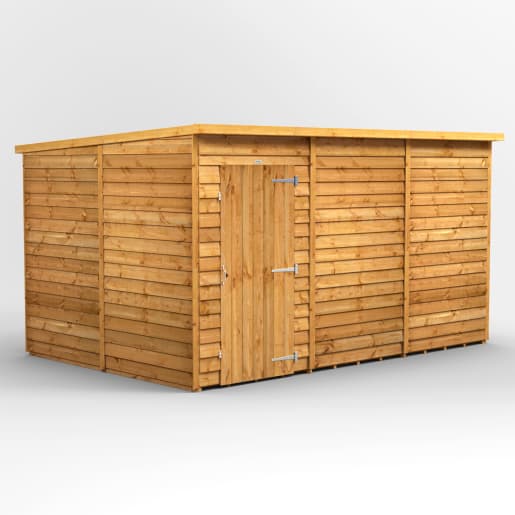 Power Sheds 12 x 8 Power Overlap Pent Windowless Garden Shed