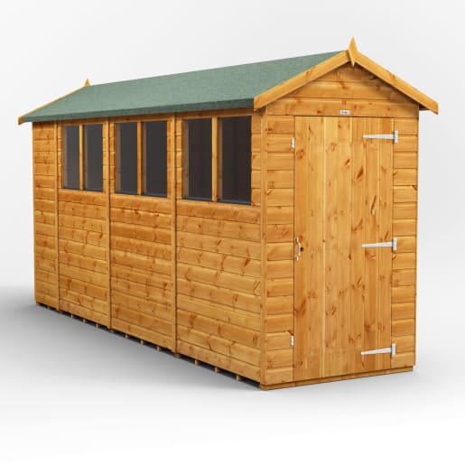 Power Sheds 14 x 4 Power Apex Garden Shed