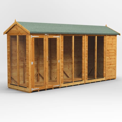 Power Sheds 14 x 4 Power Apex Summerhouse