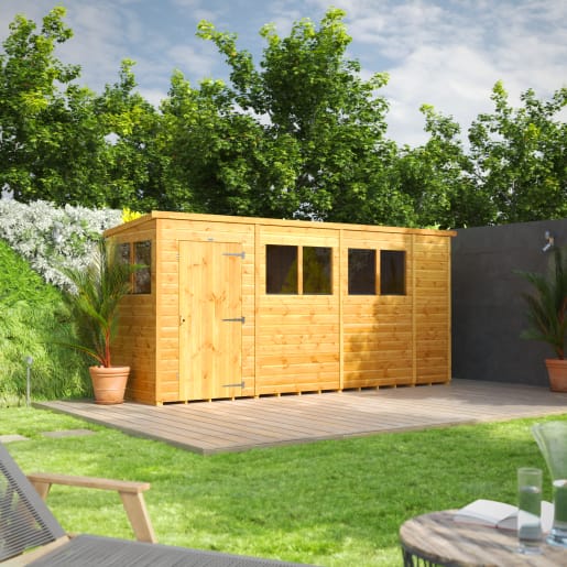 Power Sheds 14 x 4 Power Pent Garden Shed