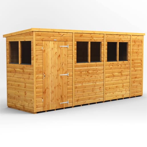 Power Sheds 14 x 4 Power Pent Garden Shed