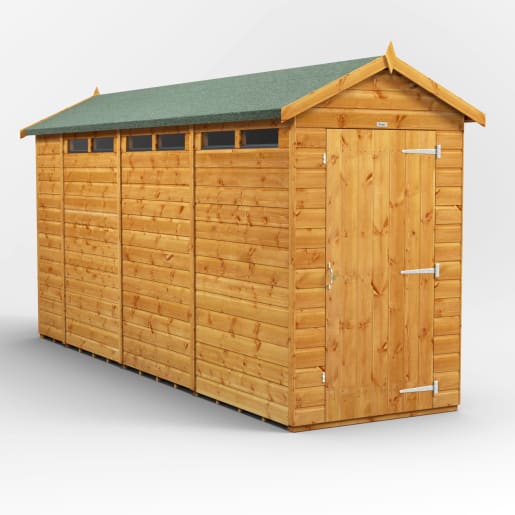 Power Sheds 14 x 4 Power Apex Security Shed