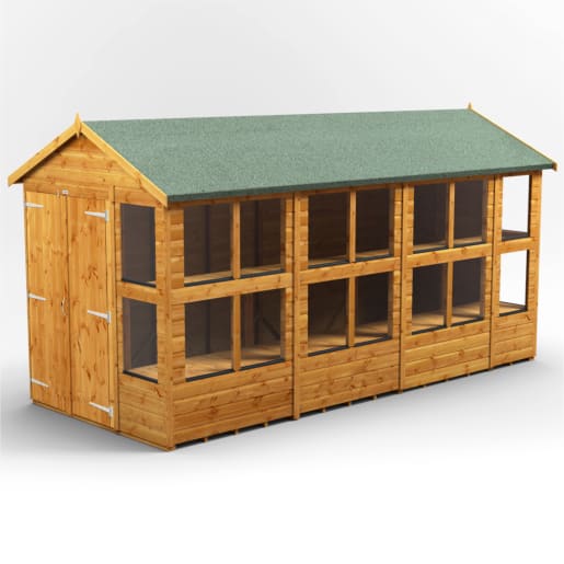 Power Sheds 14 x 6 Power Apex Double Door Potting Shed