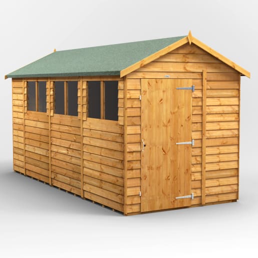 Power Sheds 14 x 6 Power Overlap Apex Garden Shed