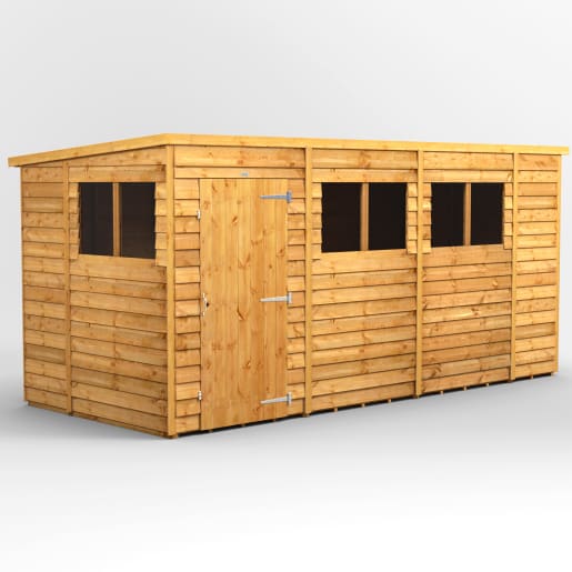 Power Sheds 14 x 6 Power Overlap Pent Garden Shed