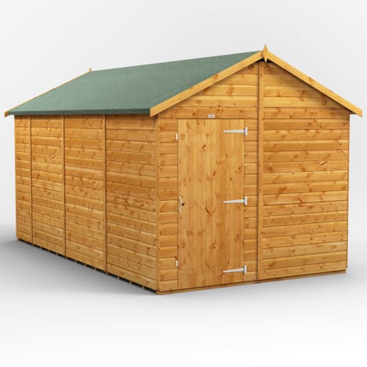 Power Sheds 14 x 8 Power Apex Windowless Garden Shed