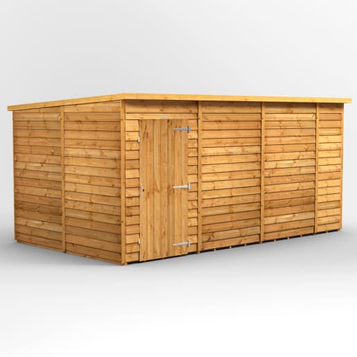 Power Sheds 14 x 8 Power Overlap Pent Windowless Garden Shed