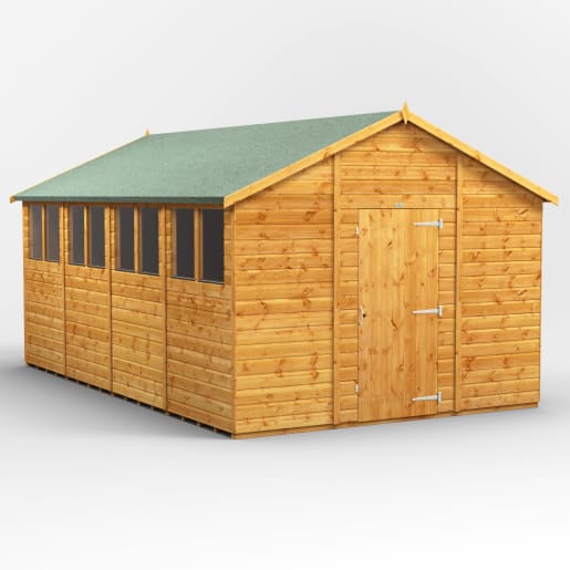 Power Sheds 16 x 10 Power Apex Garden Shed