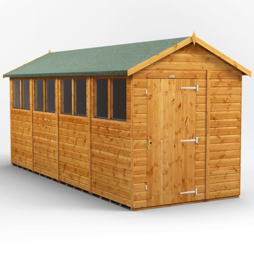 Power Sheds 16 x 6 Power Apex Garden Shed