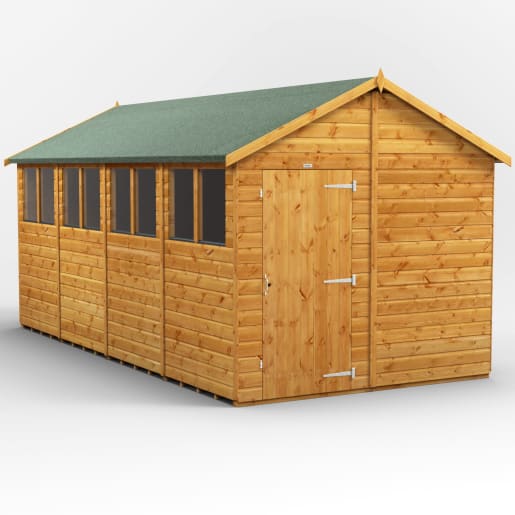 Power Sheds 16 x 8 Power Apex Garden Shed