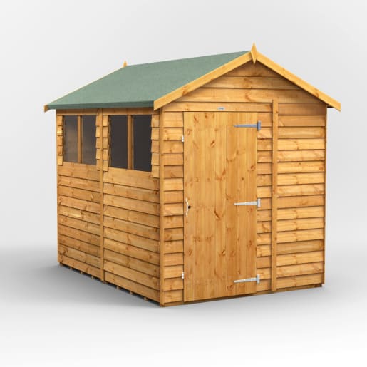 Powersheds 8 x 6 Overlap Apex Garden Shed