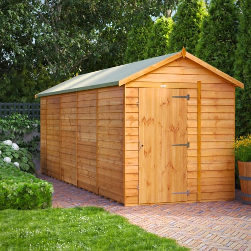 Powersheds 8 x 6 Overlap Apex Windowless Garden Shed