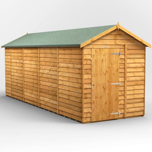 Powersheds 8 x 6 Overlap Apex Windowless Garden Shed