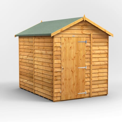 Powersheds 8 x 6 Overlap Apex Windowless Garden Shed