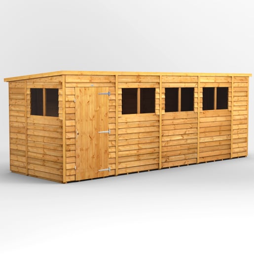 Powersheds 8 x 6 Overlap Pent Garden Shed