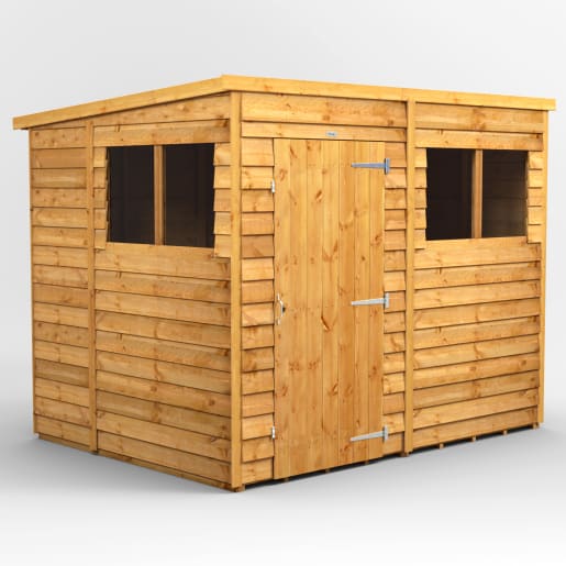 Powersheds 8 x 6 Overlap Pent Garden Shed