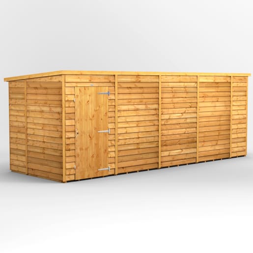 Powersheds 8 x 6 Overlap Pent Windowless Garden Shed