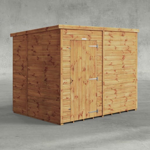 Powersheds 8 x 6 Pent Windowless Garden Shed
