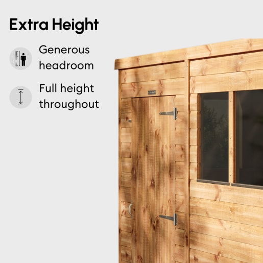 Powersheds 8 x 6 Pent Windowless Garden Shed