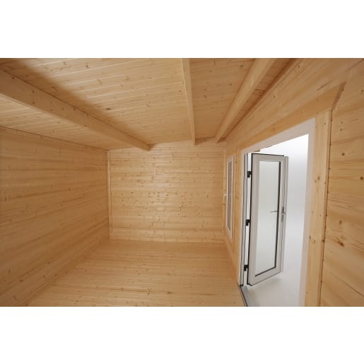 Power Sheds 18 x 10 Power Apex Log Cabin Doors Central 44mm