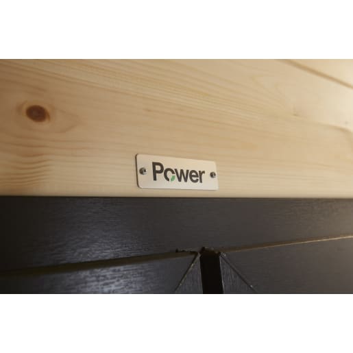 Power Sheds 18 x 10 Power Apex Log Cabin Doors Central 44mm
