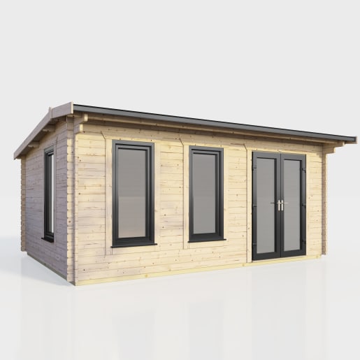 Power Sheds 18 x 10 Power Apex Log Cabin Doors to the Right 44mm