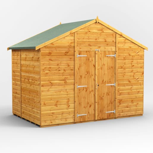 Power Sheds 6 x 10 Power Apex Windowless Double Door Garden Shed