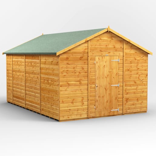 Power Sheds 14 x 10 Power Apex Windowless Garden Shed