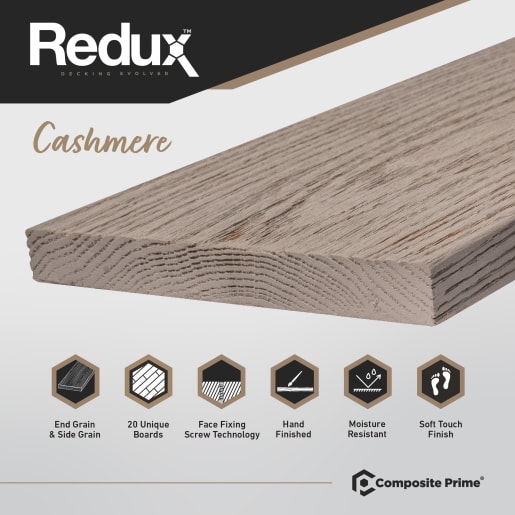 REDUX Cashmere Solid Decking Board 3.6m