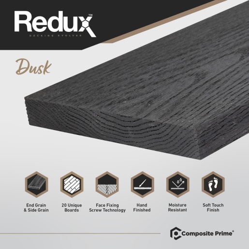 REDUX Dusk Solid Decking Board 3.6m