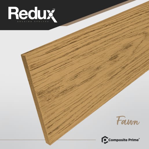 REDUX Fawn Solid Decking Board 3.6m