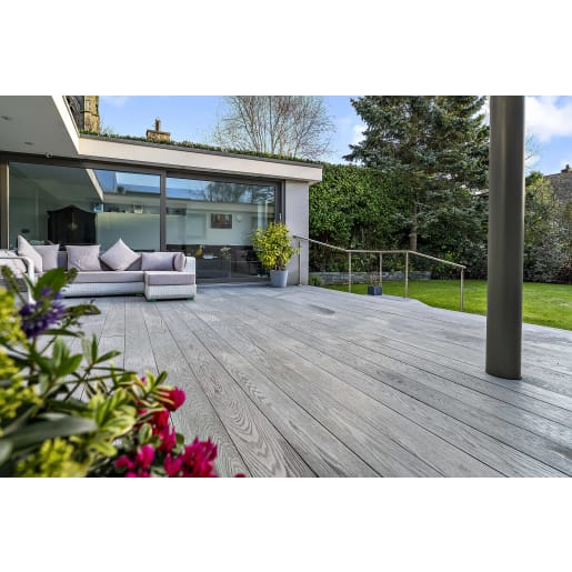 REDUX Smoke Solid Decking Board 3.6m