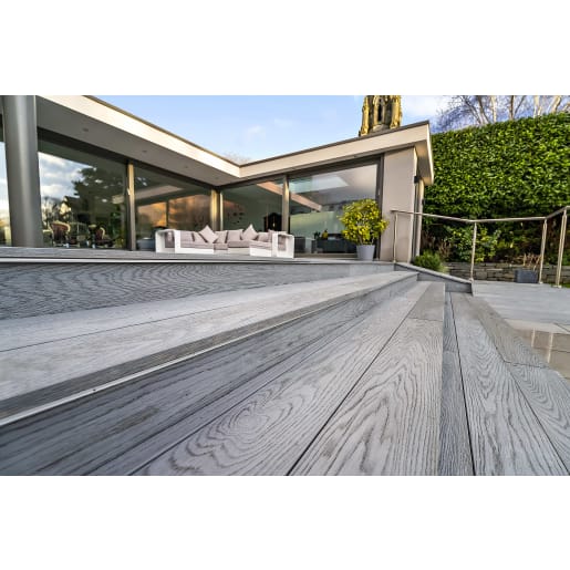 REDUX Smoke Solid Decking Board 3.6m