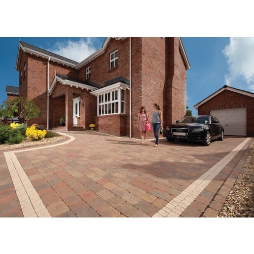 Tobermore Tegula Trio Block Paving 50mm Heather 13.65m²