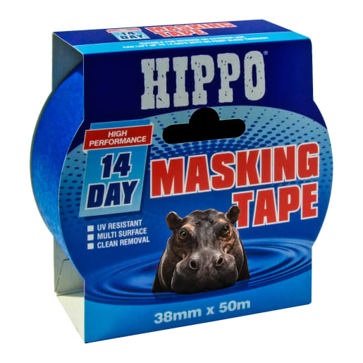 Hippo 14-Day Masking Tape 50m x 38mm Blue