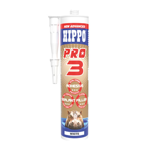 Hippo Pro 3 Adhesive, Sealant & Filler 310ml White