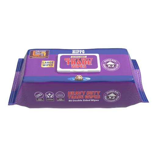 Hippo Heavy Duty Large Trade Wipes Pack of 80