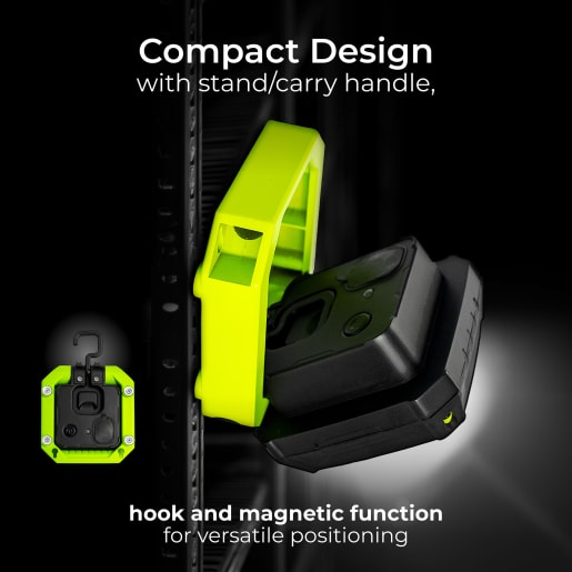 Luceco Compact USB Rechargeable Worklight with Stand and Handle 750lm