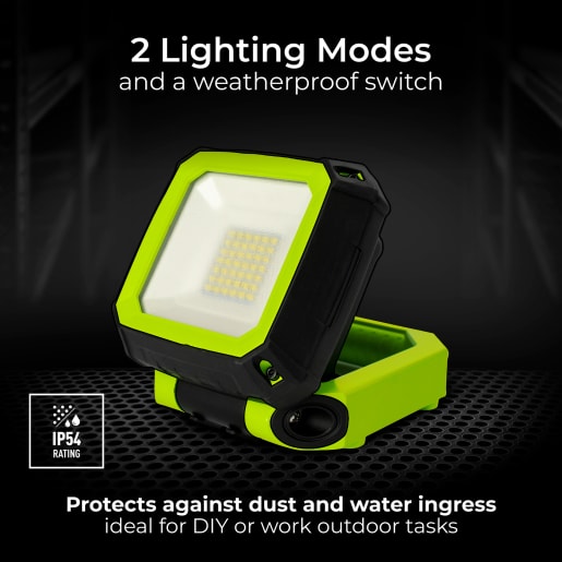 Luceco Compact USB Rechargeable Worklight with Stand and Handle 750lm