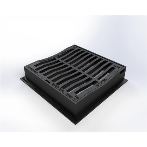 EJ Gully Grating Hinged Dished KMD C250 330 x 330mm (L x W)