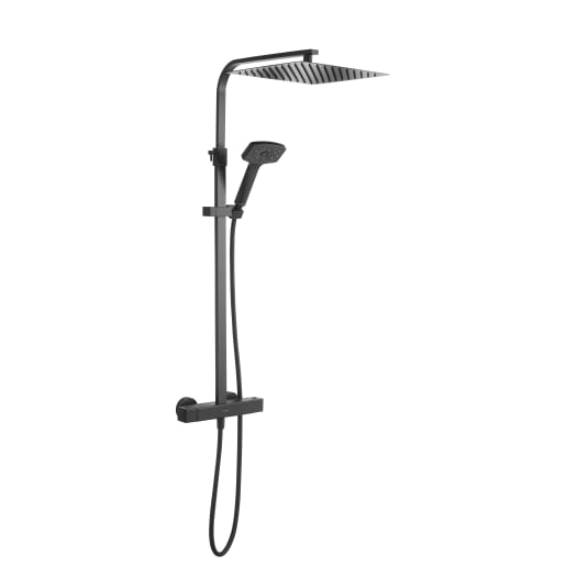 Waipori Thermostatic Cool Touch Diverter Shower Matte Black