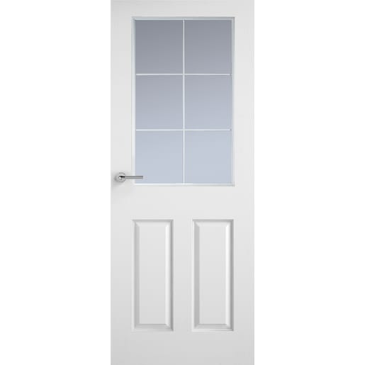 Premdor Internal 6 Light Smooth Primed Glazed Door 1981 x 686 x 35mm